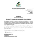 ECZ Suspends Counting and Announcement of Election Results Nationwide