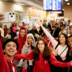Young Delegates from Ten Countries Fly Into Youth Festival on Special Charter
