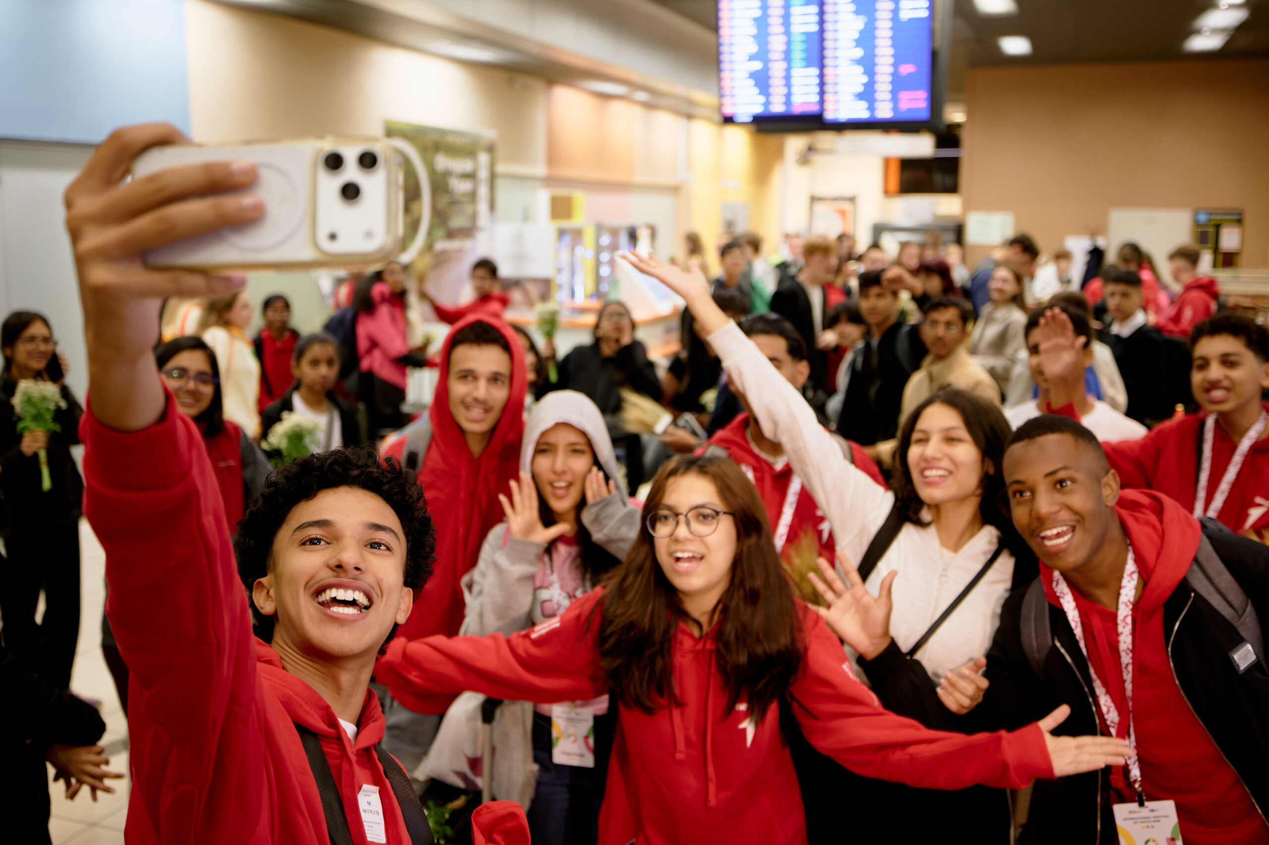 Young Delegates from Ten Countries Fly Into Youth Festival on Special Charter